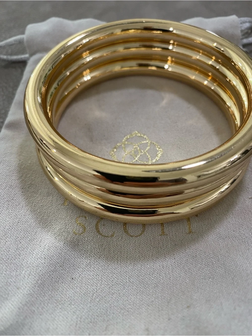 Classic Gold-Tone Set of 3 Chunky Bangle Bracelet